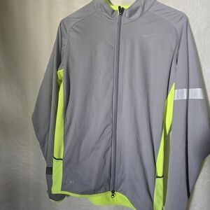 Nike Men's Gray and Yellow Performance Jacket